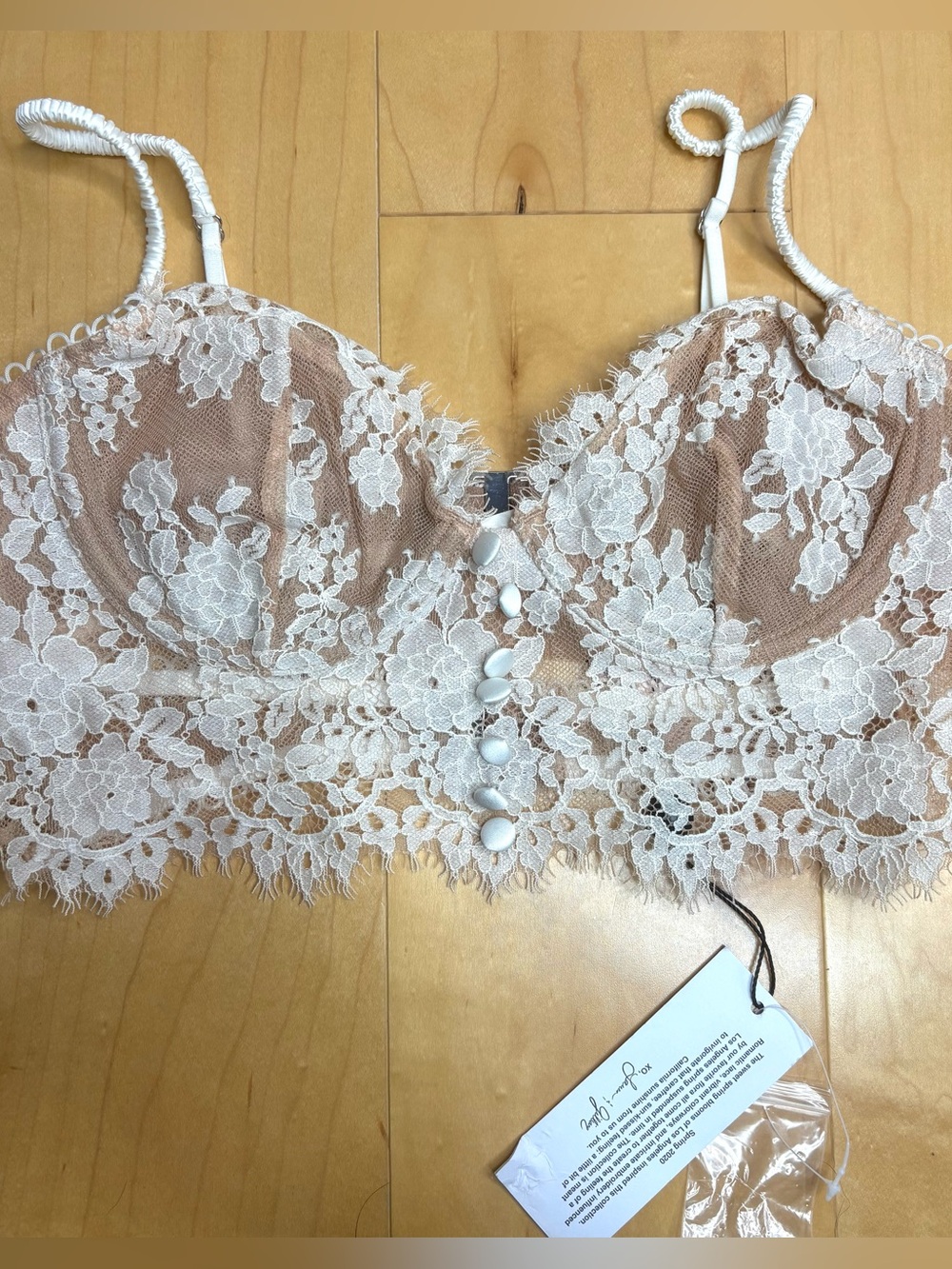 NWT For Love & Lemons Faye Lace Bralette
